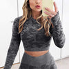 Yoga Crop Tops Women Long Sleeves T-shirts Gym Clothing Sportswear Fitness Tank Tops Workout Shirts Running Cropped Tracksuit | Vimost Shop.