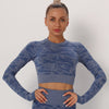 Yoga Crop Tops Women Long Sleeves T-shirts Gym Clothing Sportswear Fitness Tank Tops Workout Shirts Running Cropped Tracksuit | Vimost Shop.