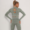 Yoga Crop Tops Women Long Sleeves T-shirts Gym Clothing Sportswear Fitness Tank Tops Workout Shirts Running Cropped Tracksuit | Vimost Shop.