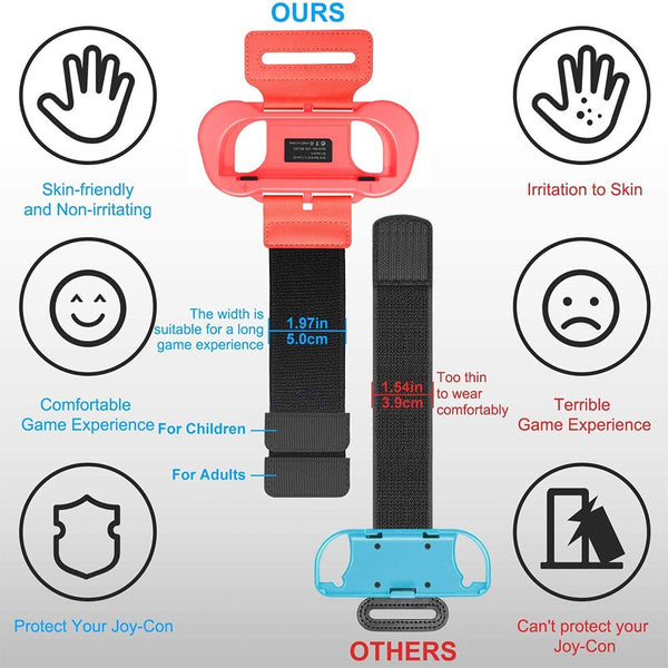 Wrist Bands for Just Dance and Zumba Burn It Up for Nintendo Switch Controller Game, Adjustable Elastic Strap for NS Joy-con