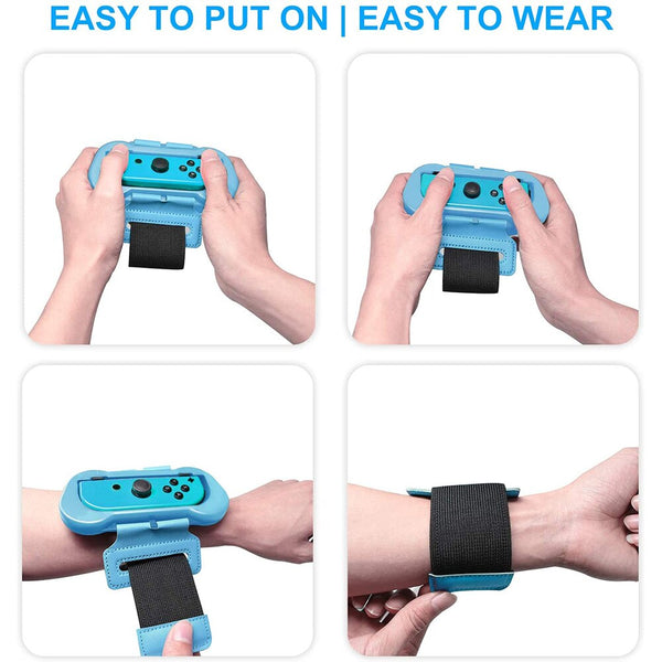 Wrist Bands for Just Dance and Zumba Burn It Up for Nintendo Switch Controller Game, Adjustable Elastic Strap for NS Joy-con
