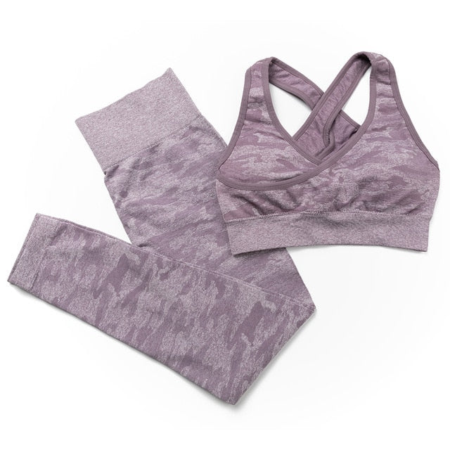 Yoga Sets Leggings Gym Sportswear Fitness Pants Sports Bra Running Suits Workout Outfits 2 Piece Tracksuits Exercise Activewear | Vimost Shop.