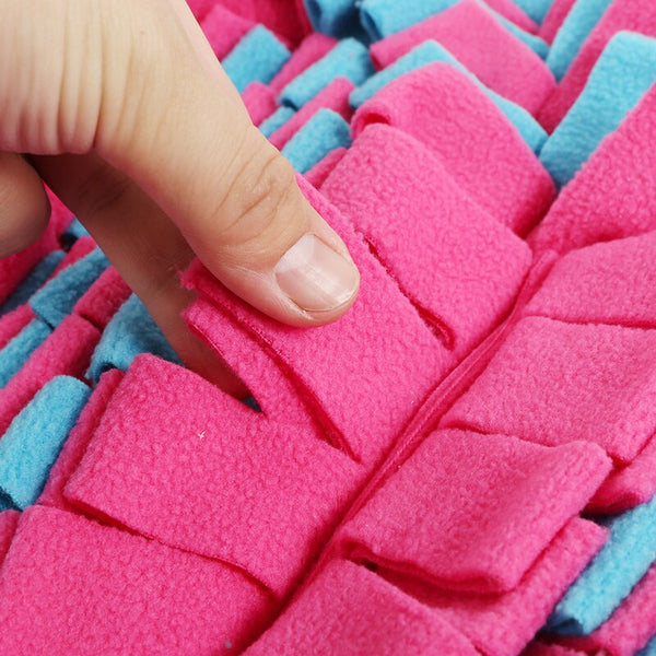 Eco Friendly Pet Dog Snuffle Mat Soft Fleece Colorful Non-slip Dogs Training Blanket Toys Dog Slow Eating Bowl Mats 42x42cm | Vimost Shop.