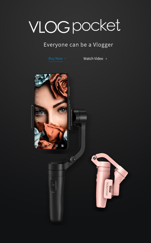 Official Vlog Pocket 3-Axis Handheld Gimbal Smartpho Stabilizer Selfie Stick for iPhone 12,11,X, Samsung S20, XIAOMI | Vimost Shop.