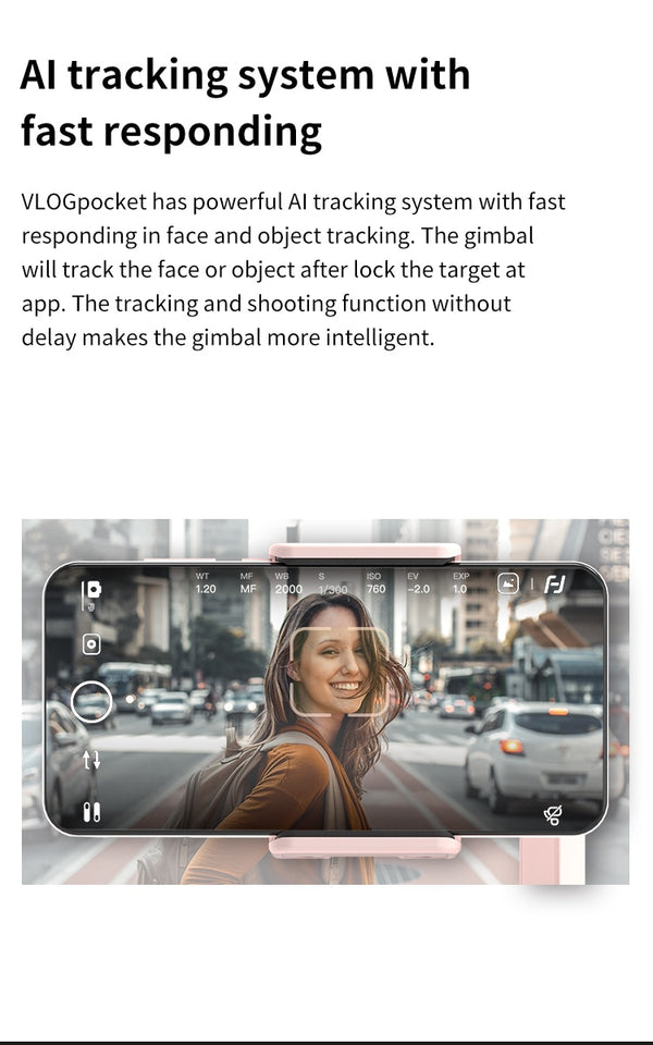 Official Vlog Pocket 3-Axis Handheld Gimbal Smartpho Stabilizer Selfie Stick for iPhone 12,11,X, Samsung S20, XIAOMI | Vimost Shop.
