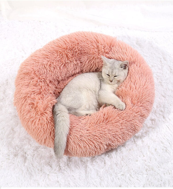 Soft Pet Dog Bed Round Winter warm Long Plush Dog House Cushion Cat Beds Mats Sofa for Samll large Dogs kennel Pet supplies | Vimost Shop.
