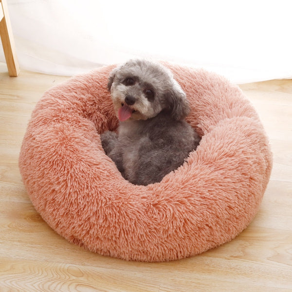 Soft Pet Dog Bed Round Winter warm Long Plush Dog House Cushion Cat Beds Mats Sofa for Samll large Dogs kennel Pet supplies | Vimost Shop.