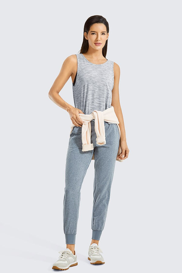 Women's Lightweight Workout Tank Heather Quick Dry Sleeveless Athletic Shirt Casual Top