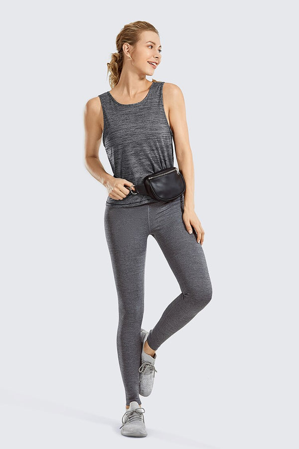 Women's Lightweight Workout Tank Heather Quick Dry Sleeveless Athletic Shirt Casual Top