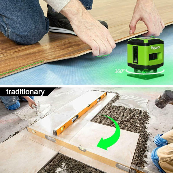 Floor Laser Level Green Beam Installation Laser with Line-Switching Mode for Tile Laying Square Leveling Cross Line Laser | Vimost Shop.