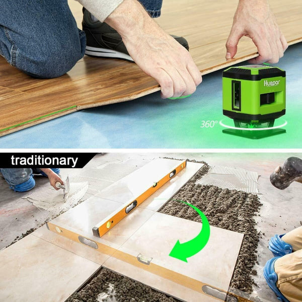 Floor Laser Level Green Beam Installation Laser with Line-Switching Mode for Tile Laying Square Leveling Cross Line Laser | Vimost Shop.