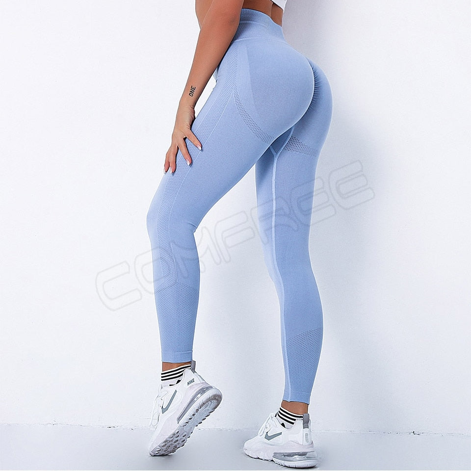 Yoga Pants Scrunched Booty Leggings for Women Workout Running Tights High Waist Sports Leggings Gym Sportswear Fitness Trousers | Vimost Shop.