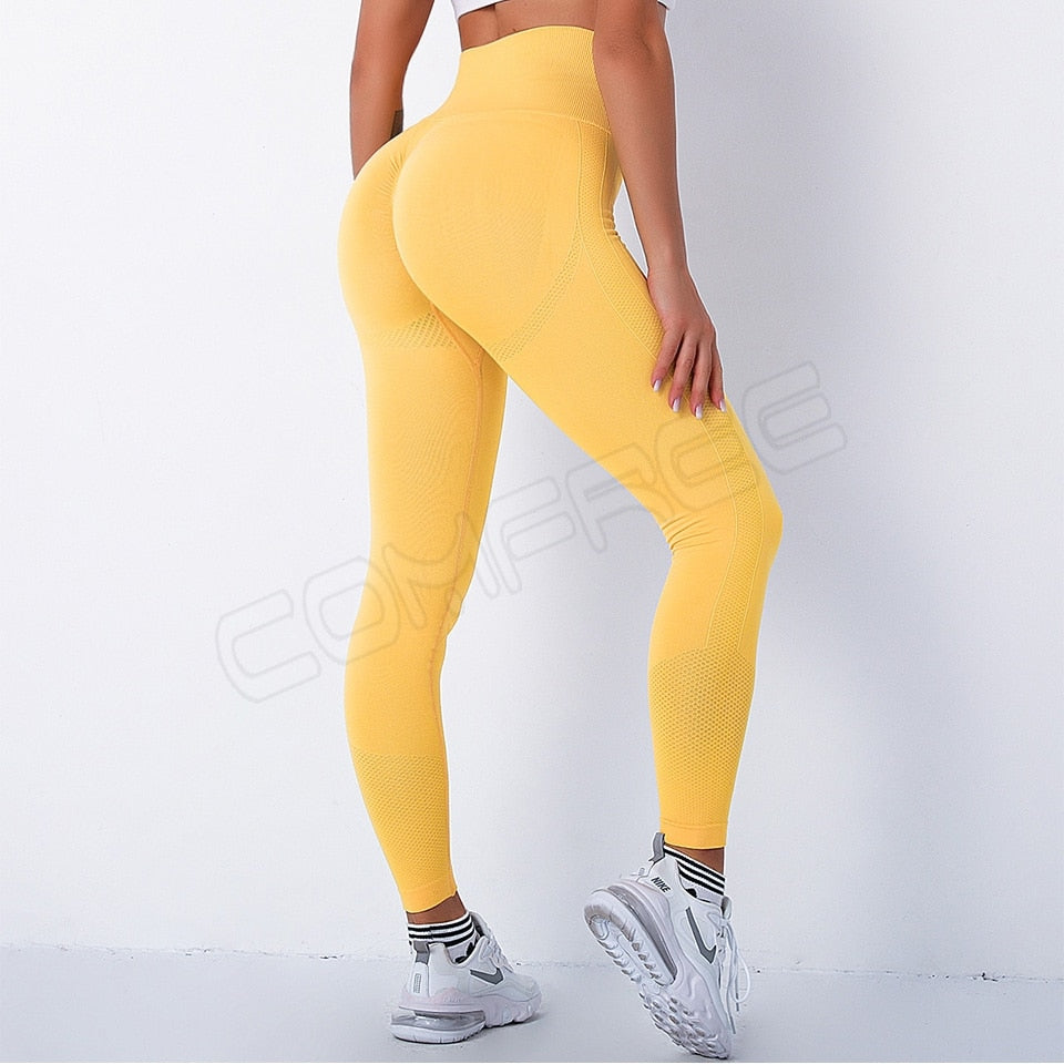 Yoga Pants Scrunched Booty Leggings for Women Workout Running Tights High Waist Sports Leggings Gym Sportswear Fitness Trousers | Vimost Shop.