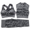3Pcs Yoga Set Sport Suits Gym Wear Seamless Sportswear Workout Leggings Sports Bra Long Sleeves Crop Tops Fitness Clothing | Vimost Shop.