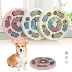 Pet Dog Puzzle Toys Round Interactive Slow Dispensing Feeding Pet Dog Training Games Increase IQ Feeder for Small Medium Dogs
