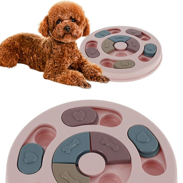 Pet Dog Puzzle Toys Round Interactive Slow Dispensing Feeding Pet Dog Training Games Increase IQ Feeder for Small Medium Dogs | Vimost Shop.