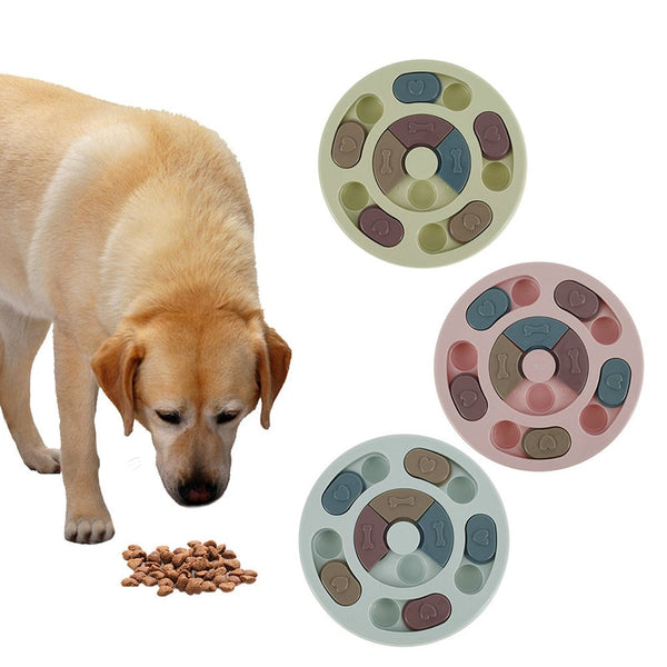 Pet Dog Puzzle Toys Round Interactive Slow Dispensing Feeding Pet Dog Training Games Increase IQ Feeder for Small Medium Dogs | Vimost Shop.