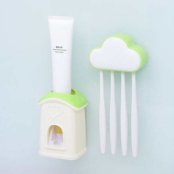 Cloud Toothbrush Holder Multifunction Toothpaste Toothbrush Storage Bathroom Accessories Child Convenient Toothpaste Dispenser | Vimost Shop.