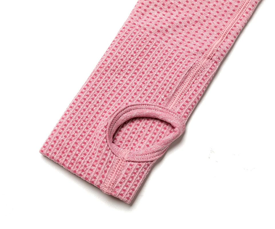 Yoga Crop Tops Women Long Sleeve Running Shirts Sport T-shirts Workout Tanks Fitness Sportswear Gym Clothing Seamless Cropped | Vimost Shop.