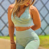 Yoga Sets Gym Leggings Seamless Sportswear 3 Piece Outfits Sports Bra Fitness Long Sleeve Crop Tops Yoga Pants Workout Tracksuit | Vimost Shop.