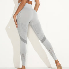 High Waist Fitness Leggings Push Up Women Exercise Workout Pants Gym Running Activewear Hollow Yoga Pants Sport Training Wear
