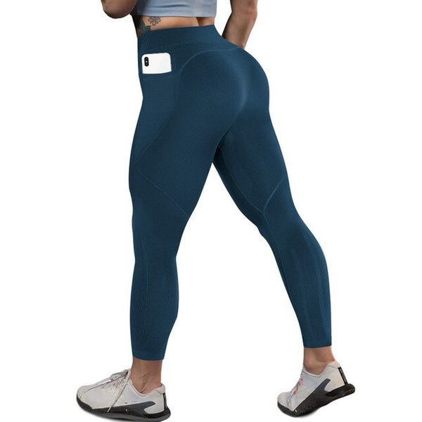 Yoga Pants with Pocket Sport Leggings Gym Sportswear Tummy Control Jogging Tights Fitness Trousers Push Up Workout Leggins | Vimost Shop.