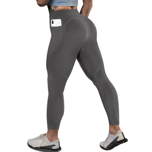 Yoga Pants with Pocket Sport Leggings Gym Sportswear Tummy Control Jogging Tights Fitness Trousers Push Up Workout Leggins | Vimost Shop.
