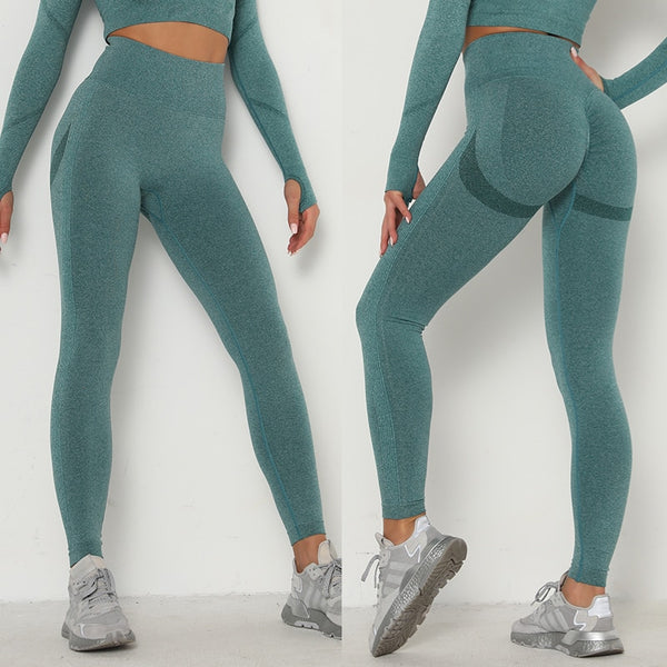 Women Yoga Pants Gym Fitness Leggings Workout Leggins High Waist Seamless Tights Sport Running Activewear Girl Sportswear | Vimost Shop.