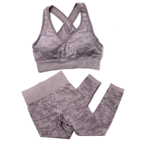 3Pcs Yoga Set Sport Suits Gym Wear Seamless Sportswear Workout Leggings Sports Bra Long Sleeves Crop Tops Fitness Clothing | Vimost Shop.