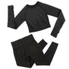 Yoga Set Women 2pcs Sport Suit Gymwear Workout Outfits Long Sleeve Fitness Crop Top High Waist Seamless Leggings Sportswear | Vimost Shop.
