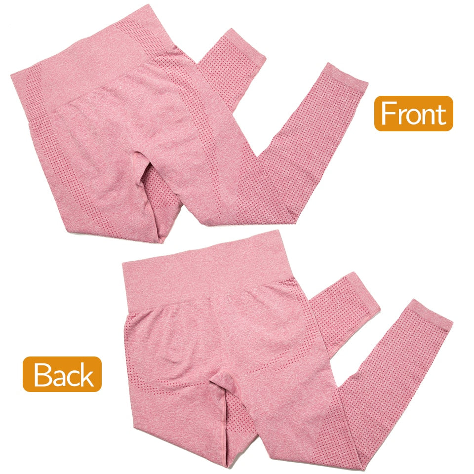 Yoga Set Women 2pcs Sport Suit Gymwear Workout Outfits Long Sleeve Fitness Crop Top High Waist Seamless Leggings Sportswear | Vimost Shop.