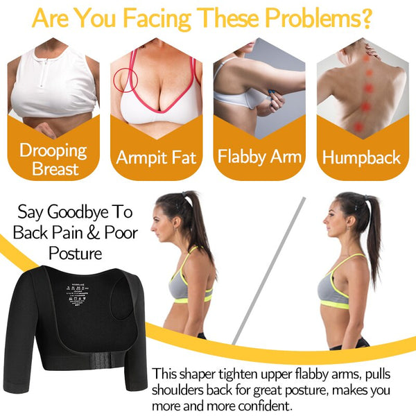 Weight Loss Arm Shaper Slimming Fat Buster Compression Sleeves Upper Arm Wrap Band Slimmer Humpback Posture Correction Tank Tops | Vimost Shop.