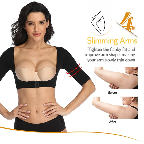 Weight Loss Arm Shaper Slimming Fat Buster Compression Sleeves Upper Arm Wrap Band Slimmer Humpback Posture Correction Tank Tops | Vimost Shop.