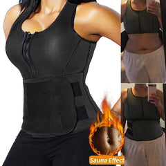 Women Slimming Body Shaper Waist Trainer Vest Compression Shirts Weight Loss Corset Sweat Sauna Suit Workout Tank Tops Shapewear