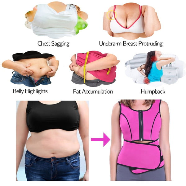 Women Slimming Body Shaper Waist Trainer Vest Compression Shirts Weight Loss Corset Sweat Sauna Suit Workout Tank Tops Shapewear | Vimost Shop.