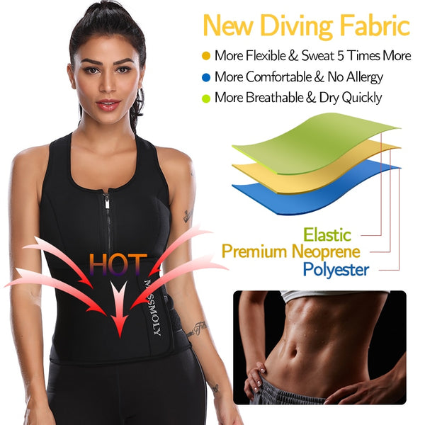 Women Slimming Body Shaper Waist Trainer Vest Compression Shirts Weight Loss Corset Sweat Sauna Suit Workout Tank Tops Shapewear | Vimost Shop.