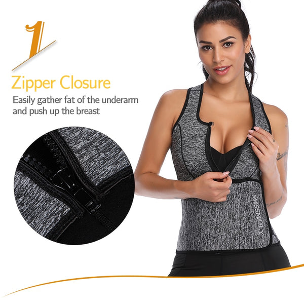 Women Slimming Body Shaper Waist Trainer Vest Compression Shirts Weight Loss Corset Sweat Sauna Suit Workout Tank Tops Shapewear | Vimost Shop.