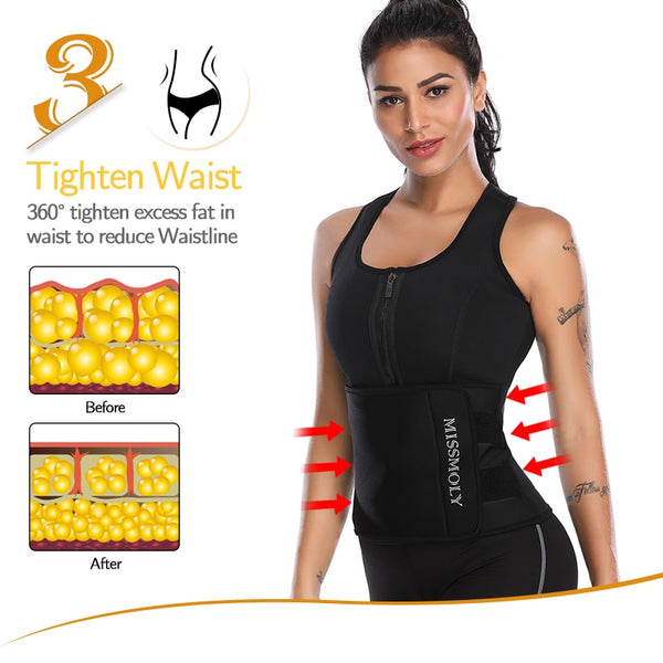 Women Slimming Body Shaper Waist Trainer Vest Compression Shirts Weight Loss Corset Sweat Sauna Suit Workout Tank Tops Shapewear | Vimost Shop.