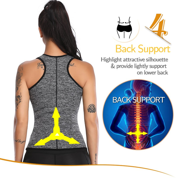 Women Slimming Body Shaper Waist Trainer Vest Compression Shirts Weight Loss Corset Sweat Sauna Suit Workout Tank Tops Shapewear | Vimost Shop.