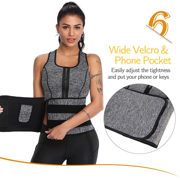 Women Slimming Body Shaper Waist Trainer Vest Compression Shirts Weight Loss Corset Sweat Sauna Suit Workout Tank Tops Shapewear | Vimost Shop.