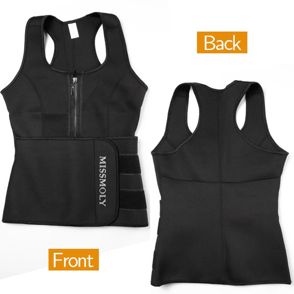 Women Slimming Body Shaper Waist Trainer Vest Compression Shirts Weight Loss Corset Sweat Sauna Suit Workout Tank Tops Shapewear | Vimost Shop.
