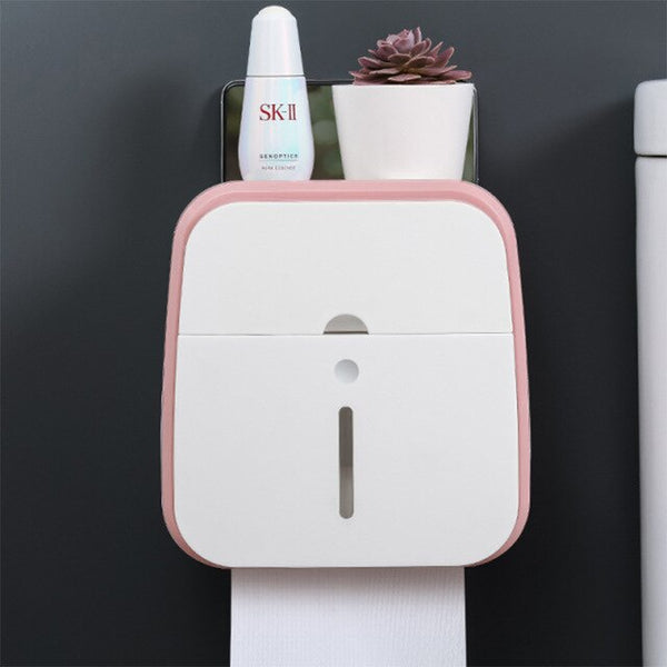 Waterproof Toilet Tissue Box Wall Mount Double Layer Roll Paper Holder Storage Box Drawer Toilet Paper Tray Bathroom Accessories | Vimost Shop.