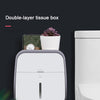 Waterproof Toilet Tissue Box Wall Mount Double Layer Roll Paper Holder Storage Box Drawer Toilet Paper Tray Bathroom Accessories | Vimost Shop.