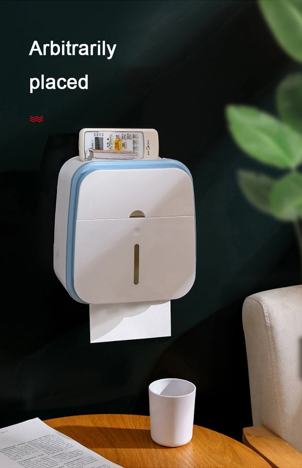 Waterproof Toilet Tissue Box Wall Mount Double Layer Roll Paper Holder Storage Box Drawer Toilet Paper Tray Bathroom Accessories | Vimost Shop.