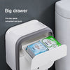 Waterproof Toilet Tissue Box Wall Mount Double Layer Roll Paper Holder Storage Box Drawer Toilet Paper Tray Bathroom Accessories | Vimost Shop.