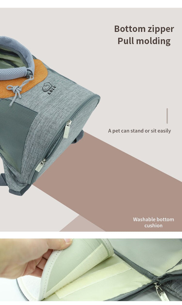 Portable Dog Carrier Bag Double Shoulder Backpack Breathable Mesh Handbag Outdoor Travel Front Bags for Puppy Cats Pet Supplies | Vimost Shop.