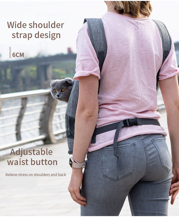 Portable Dog Carrier Bag Double Shoulder Backpack Breathable Mesh Handbag Outdoor Travel Front Bags for Puppy Cats Pet Supplies | Vimost Shop.