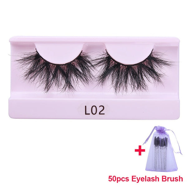 30 Pairs Wholesale 25mm Mink Eyelashes Cruelty Free Dramatic False Lashes Fluffy Long Eye Lash Eyelash Brush In Bulk | Vimost Shop.