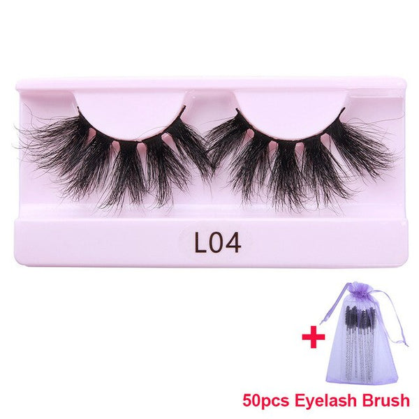 30 Pairs Wholesale 25mm Mink Eyelashes Cruelty Free Dramatic False Lashes Fluffy Long Eye Lash Eyelash Brush In Bulk | Vimost Shop.