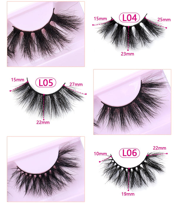 30 Pairs Wholesale 25mm Mink Eyelashes Cruelty Free Dramatic False Lashes Fluffy Long Eye Lash Eyelash Brush In Bulk | Vimost Shop.